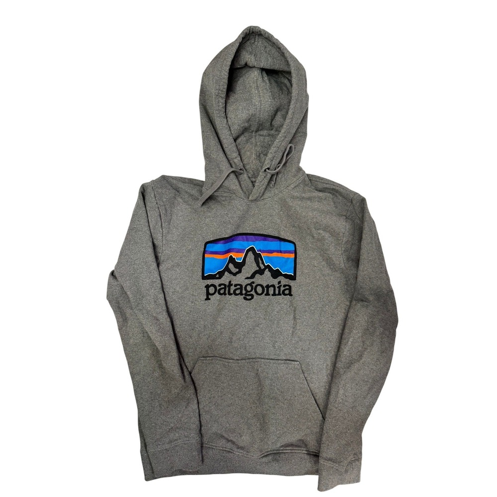 Patagonia Mens P-6 Logo Uprisal Hoody Grey Sweatshirt Medium